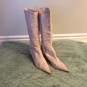 Leather snake skin boots from Zara